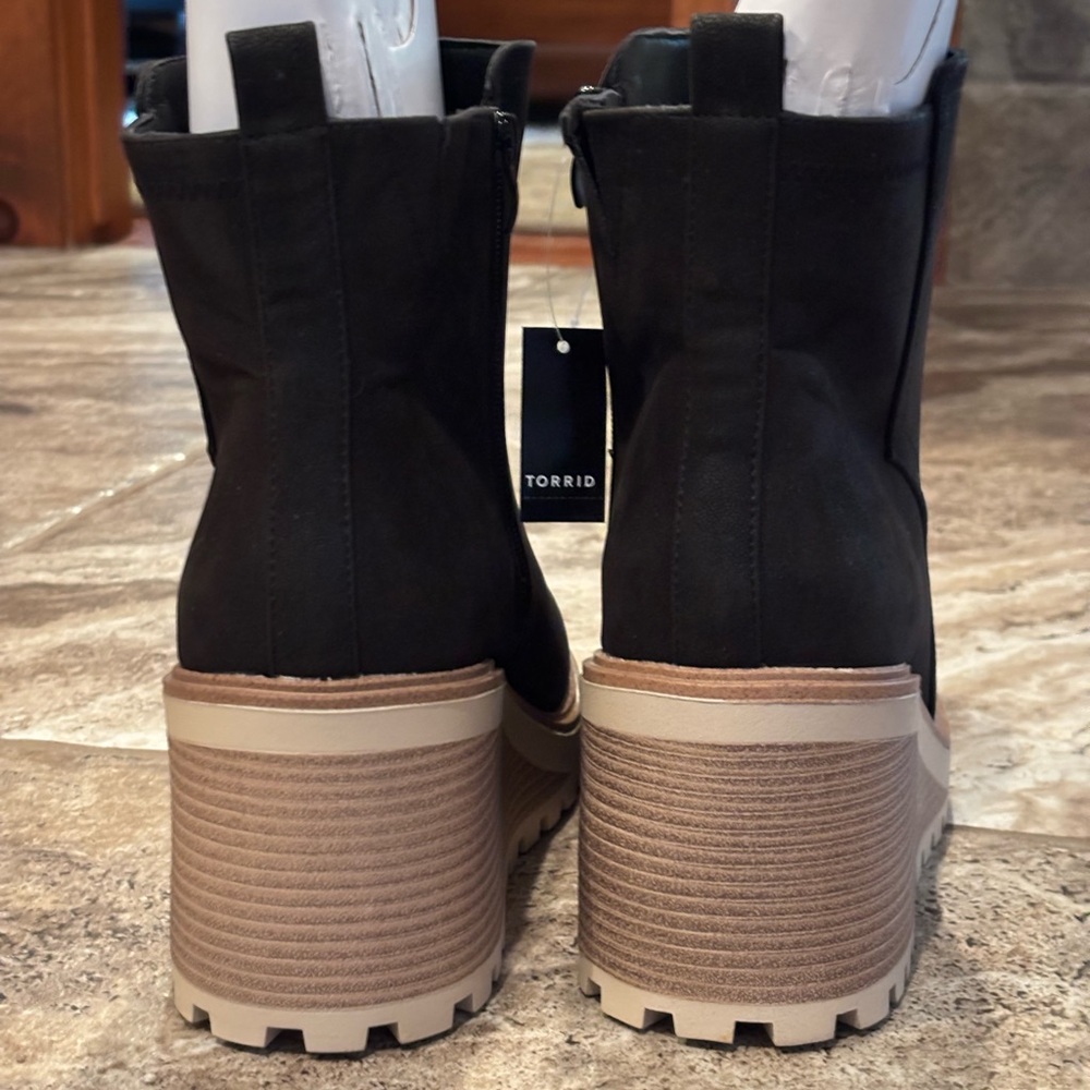 Torrid Black Wedge Ankle Boots - Picture 5 of 5